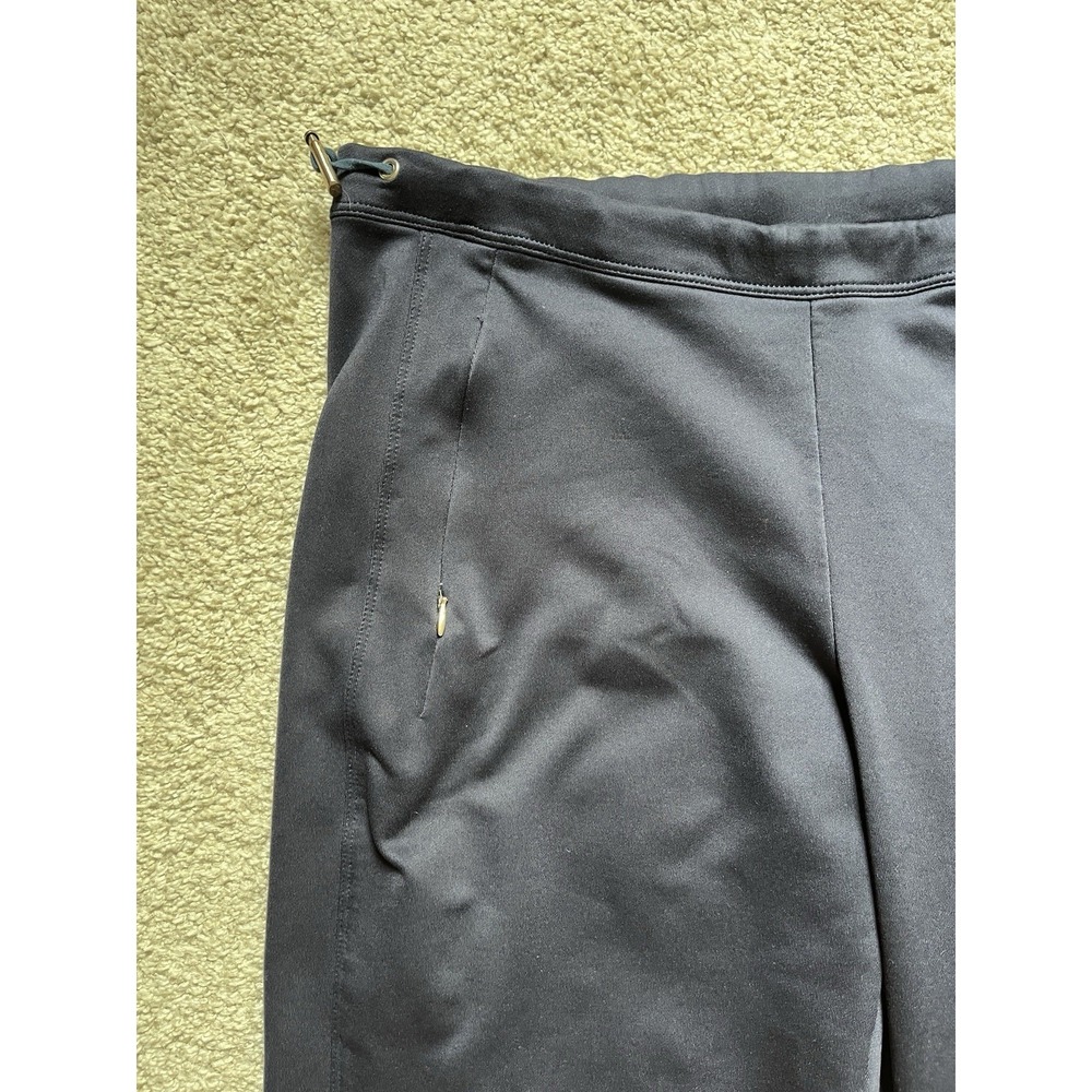 VTG Y2K Wide Leg‎ Cargo Sweats Pants Athletic Lounge Navy Drawstring Size M Lucy - Picture 3 of 6